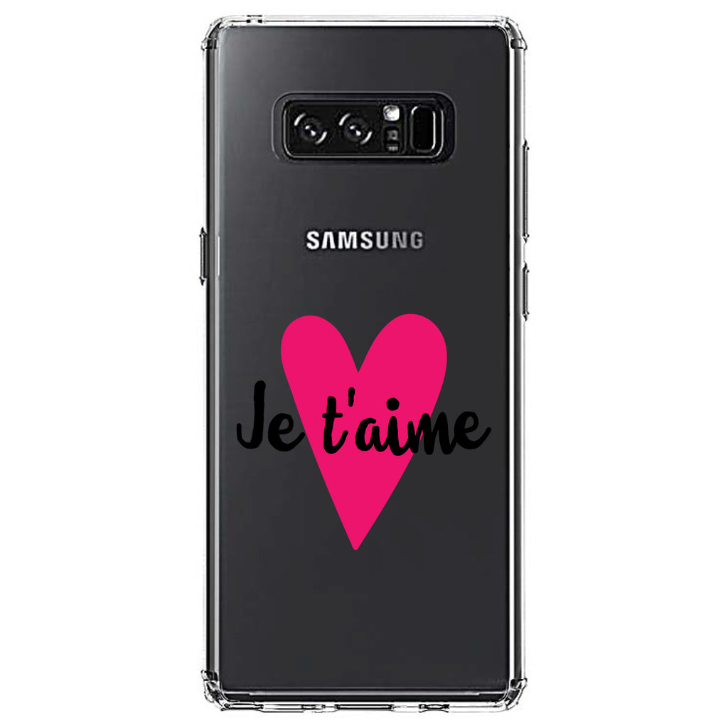 Je T'Aime, Pink Heart Clear Shockproof iPhone Case, view 12