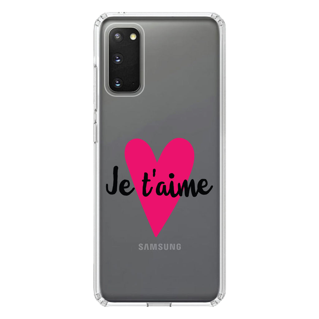 Je T'Aime, Pink Heart Clear Shockproof iPhone Case, view 13