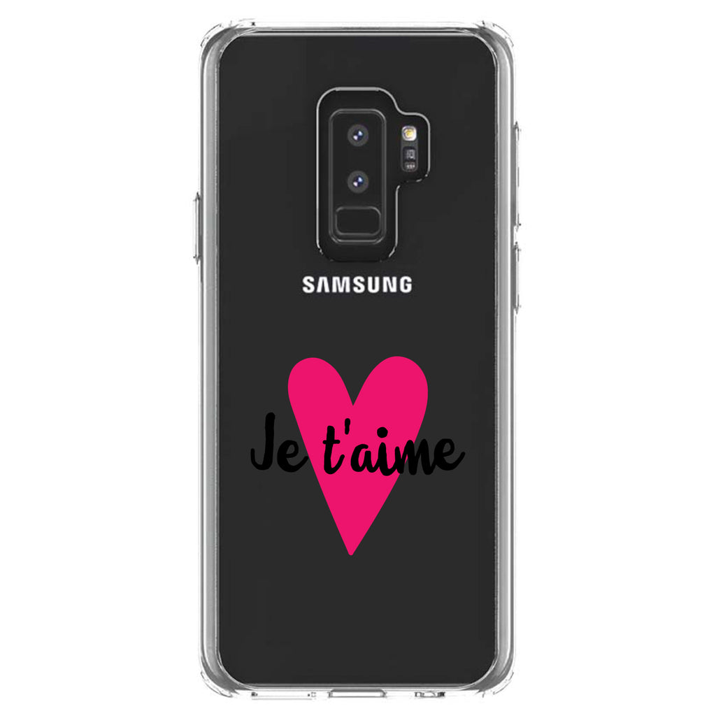 Je T'Aime, Pink Heart Clear Shockproof iPhone Case, view 20