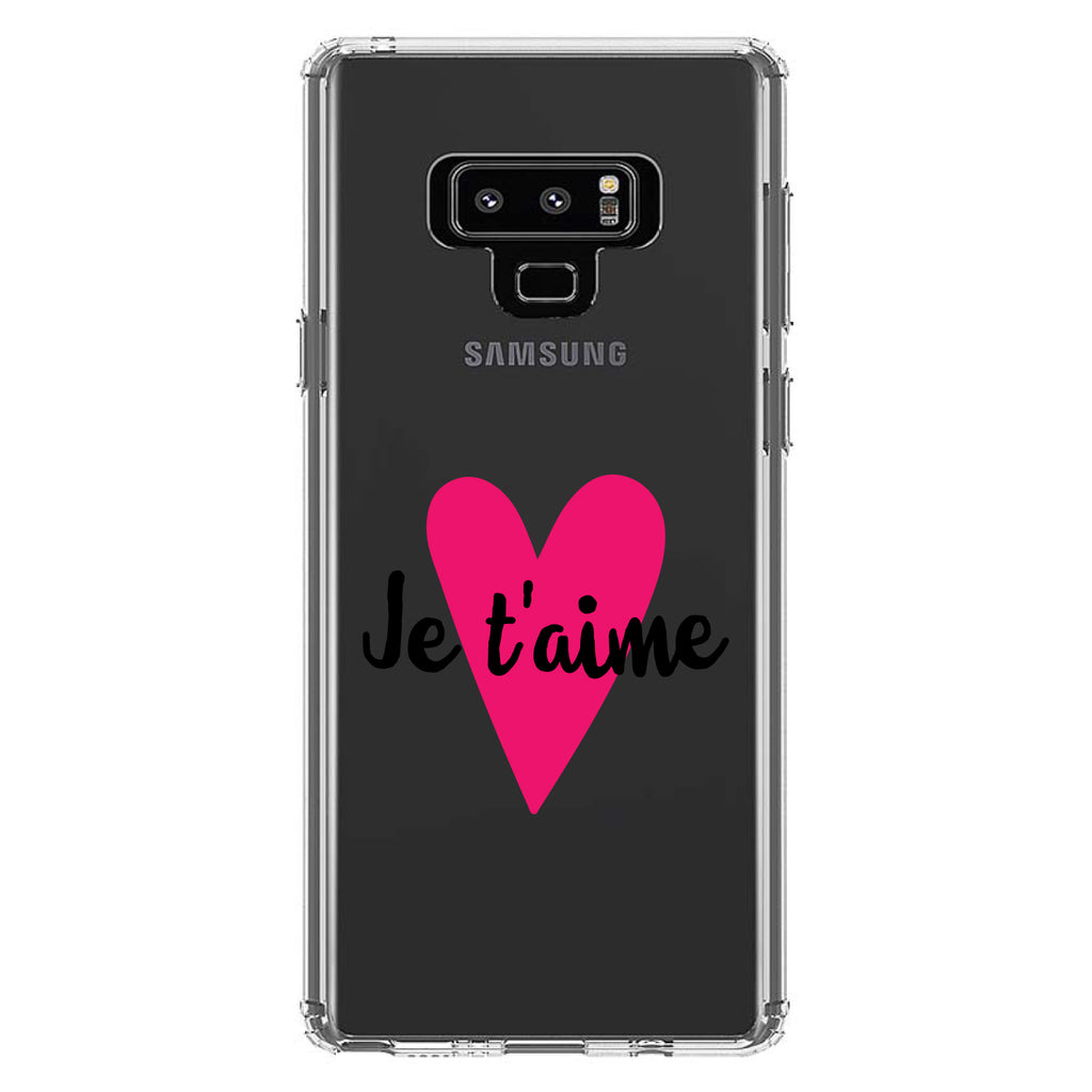Je T'Aime, Pink Heart Clear Shockproof iPhone Case, view 11