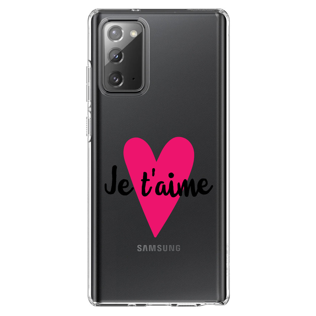Je T'Aime, Pink Heart Clear Shockproof iPhone Case, view 8