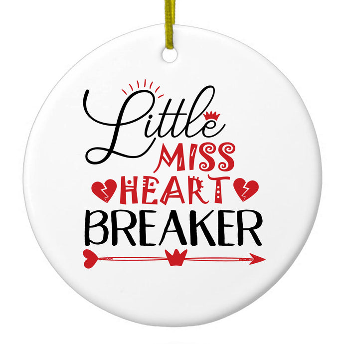 Little Miss Heart Breaker Ceramic Ornament