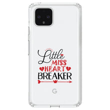 DistinctInk® Clear Shockproof Hybrid Case for Apple iPhone / Samsung Galaxy / Google Pixel - Little Miss Heart Breaker