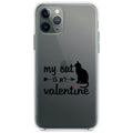 My Cat is My Valentine Clear Shockproof iPhone Case