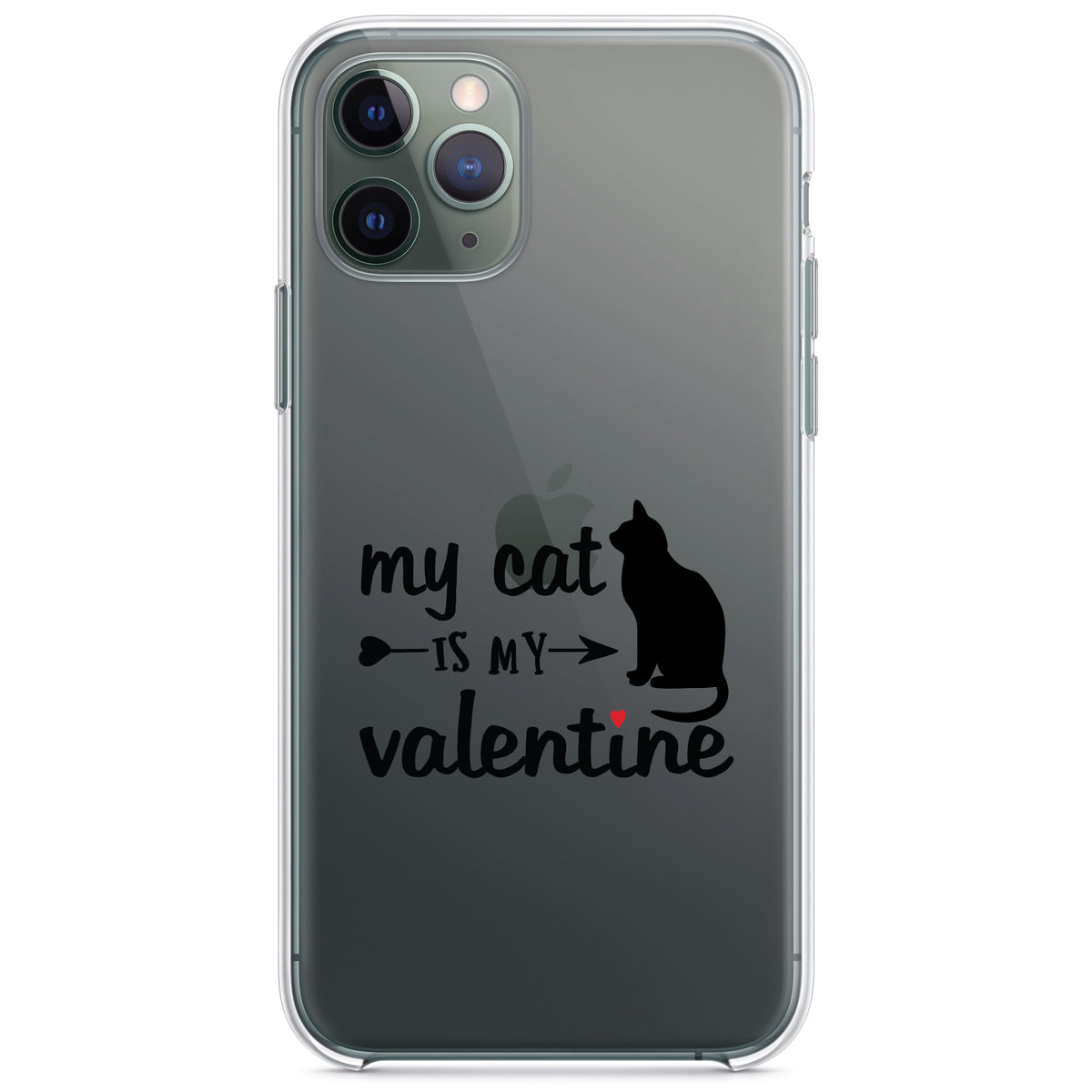 My Cat is My Valentine Clear Shockproof iPhone Case