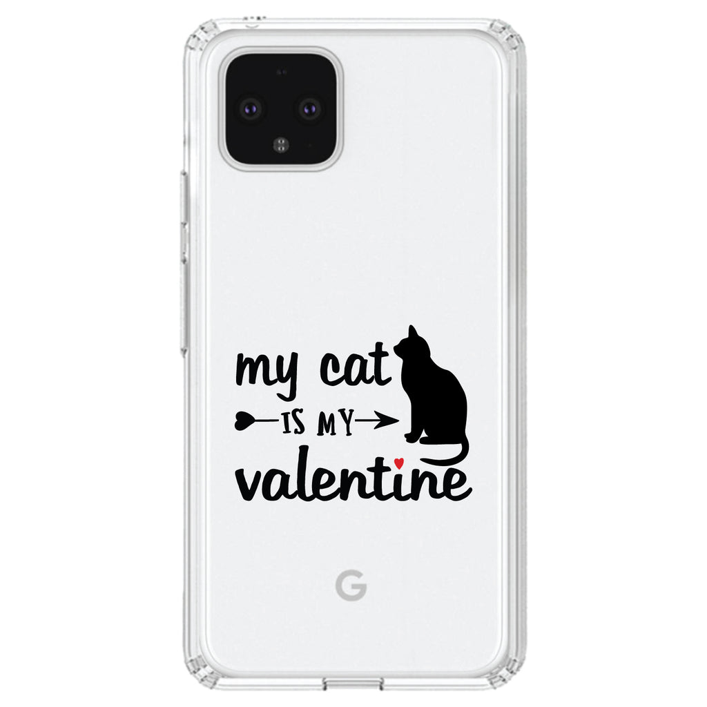 My Cat is My Valentine Clear Shockproof iPhone Case, view 23