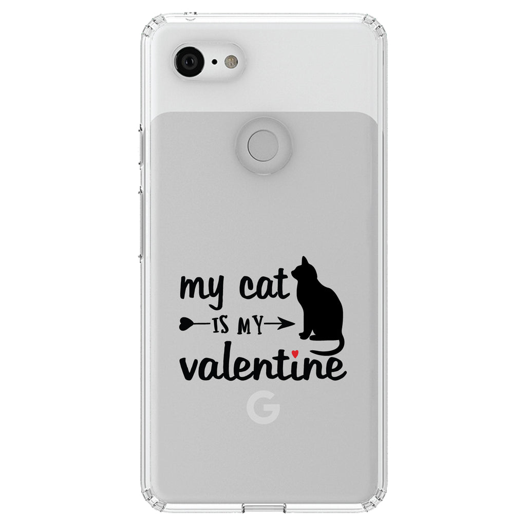 My Cat is My Valentine Clear Shockproof iPhone Case, view 22