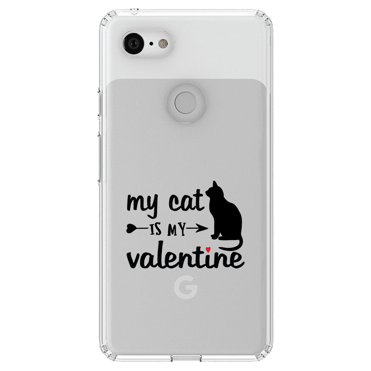 My Cat is My Valentine Clear Shockproof iPhone Case, view 22