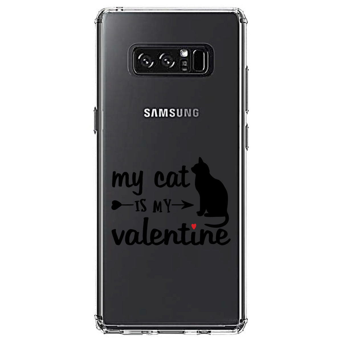 My Cat is My Valentine Clear Shockproof iPhone Case, view 12