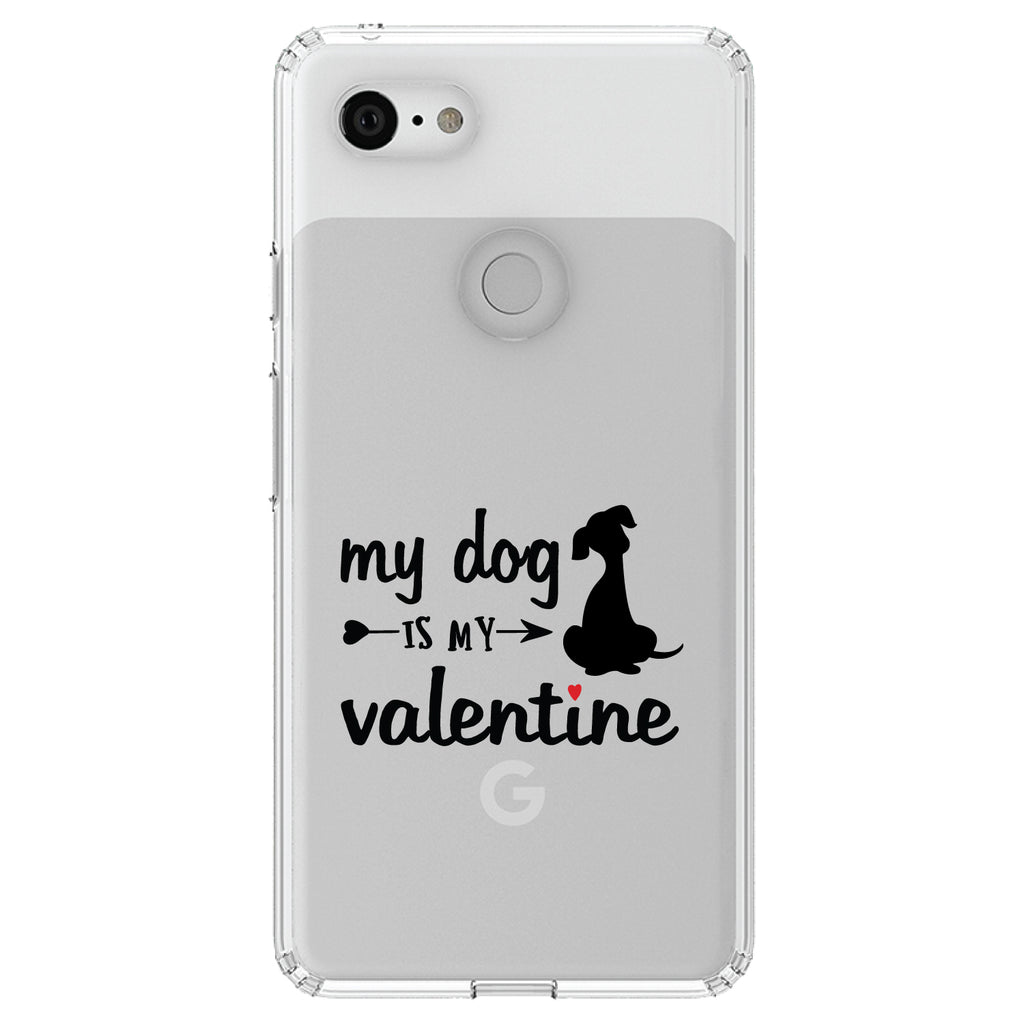 My Dog is My Valentine Clear Shockproof iPhone Case, view 22
