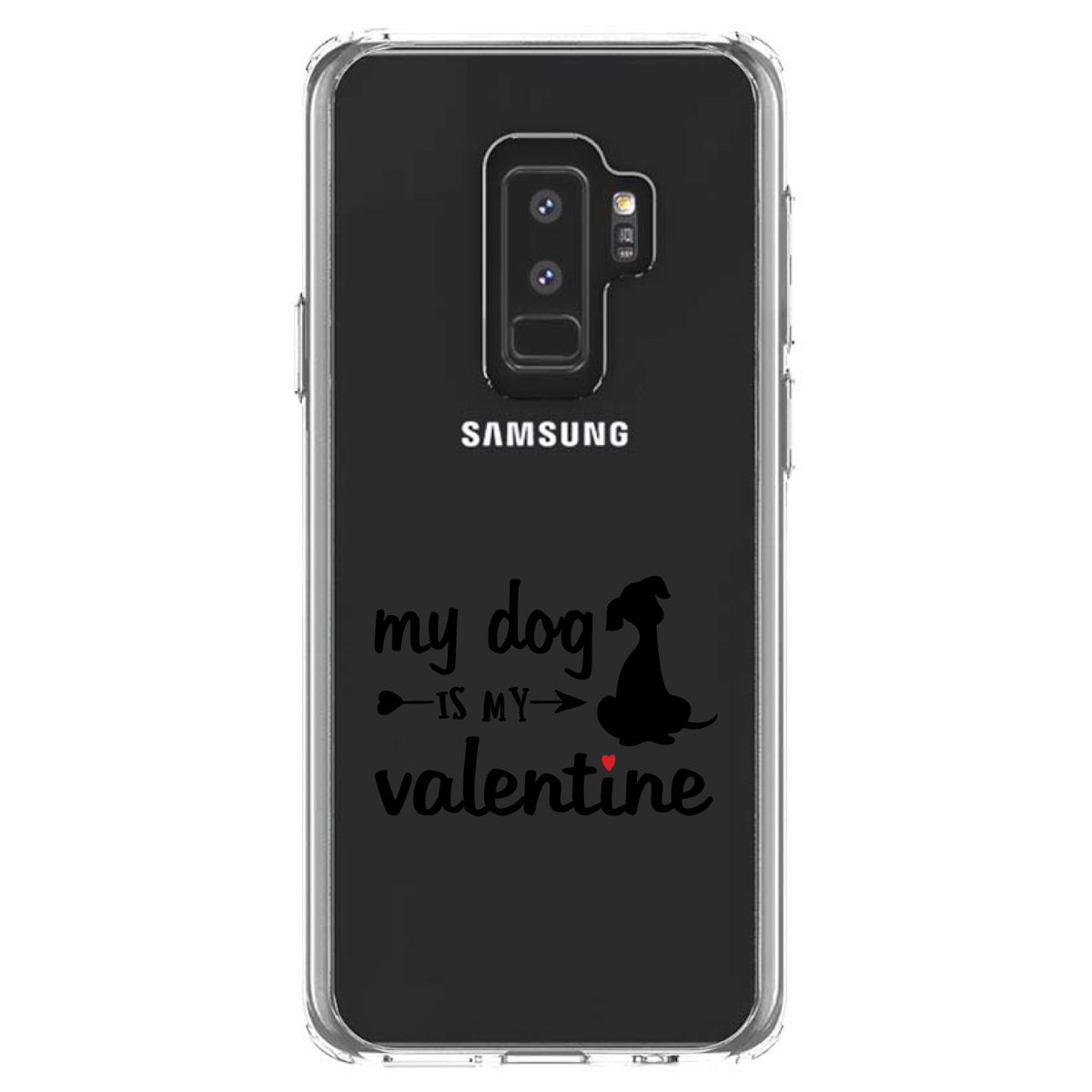 My Dog is My Valentine Clear Shockproof iPhone Case, view 20