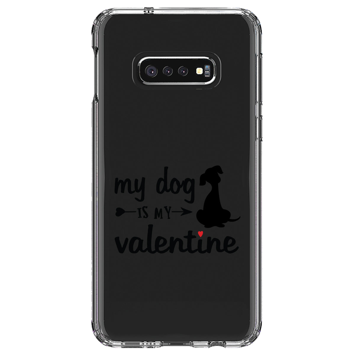 My Dog is My Valentine Clear Shockproof iPhone Case, view 18