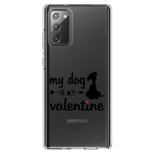 DistinctInk® Clear Shockproof Hybrid Case for Apple iPhone / Samsung Galaxy / Google Pixel - My Dog is My Valentine