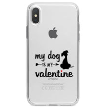 DistinctInk® Clear Shockproof Hybrid Case for Apple iPhone / Samsung Galaxy / Google Pixel - My Dog is My Valentine