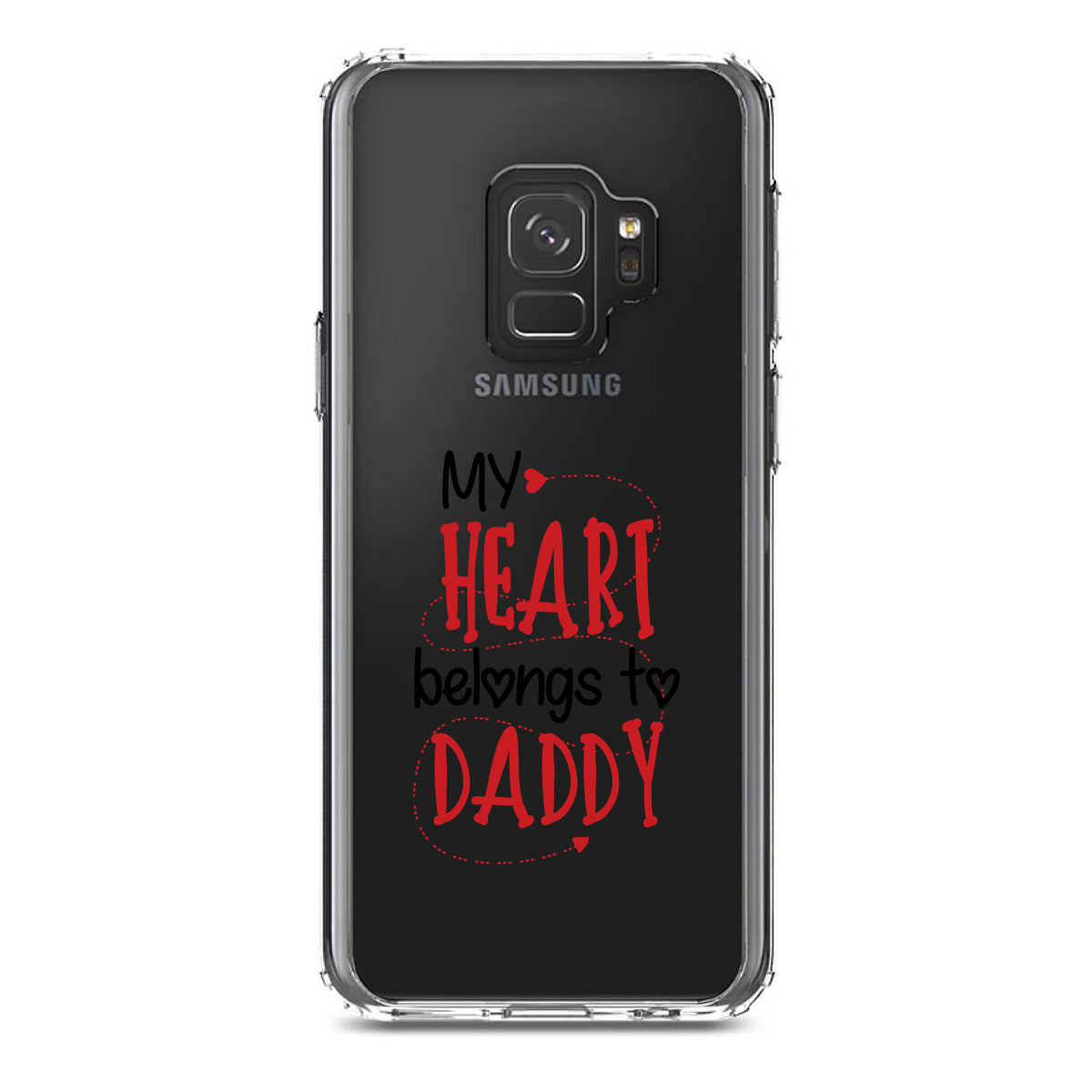 My Heart Belongs to Daddy Clear Shockproof iPhone Case, view 19