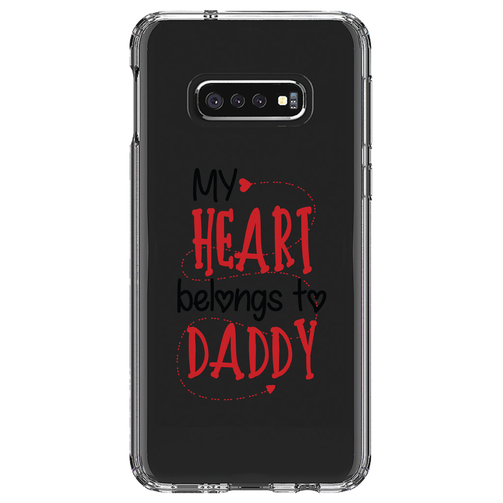 My Heart Belongs to Daddy Clear Shockproof iPhone Case, view 18