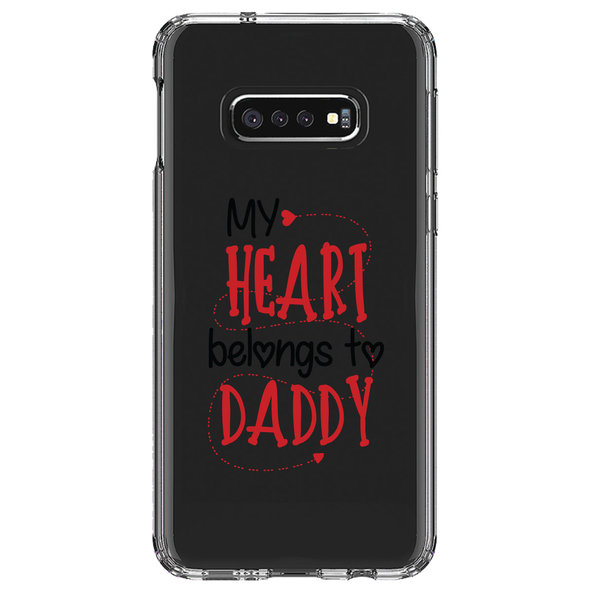 My Heart Belongs to Daddy Clear Shockproof iPhone Case, view 18