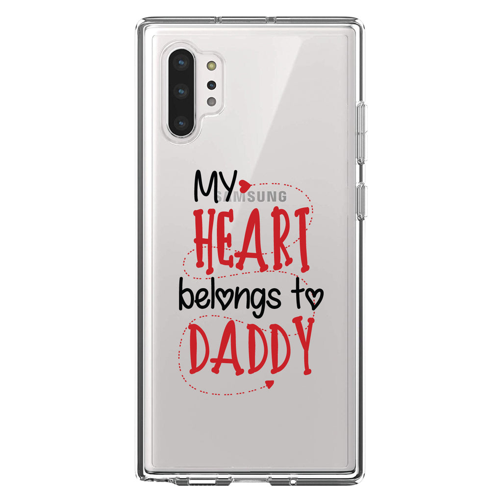 My Heart Belongs to Daddy Clear Shockproof iPhone Case, view 10