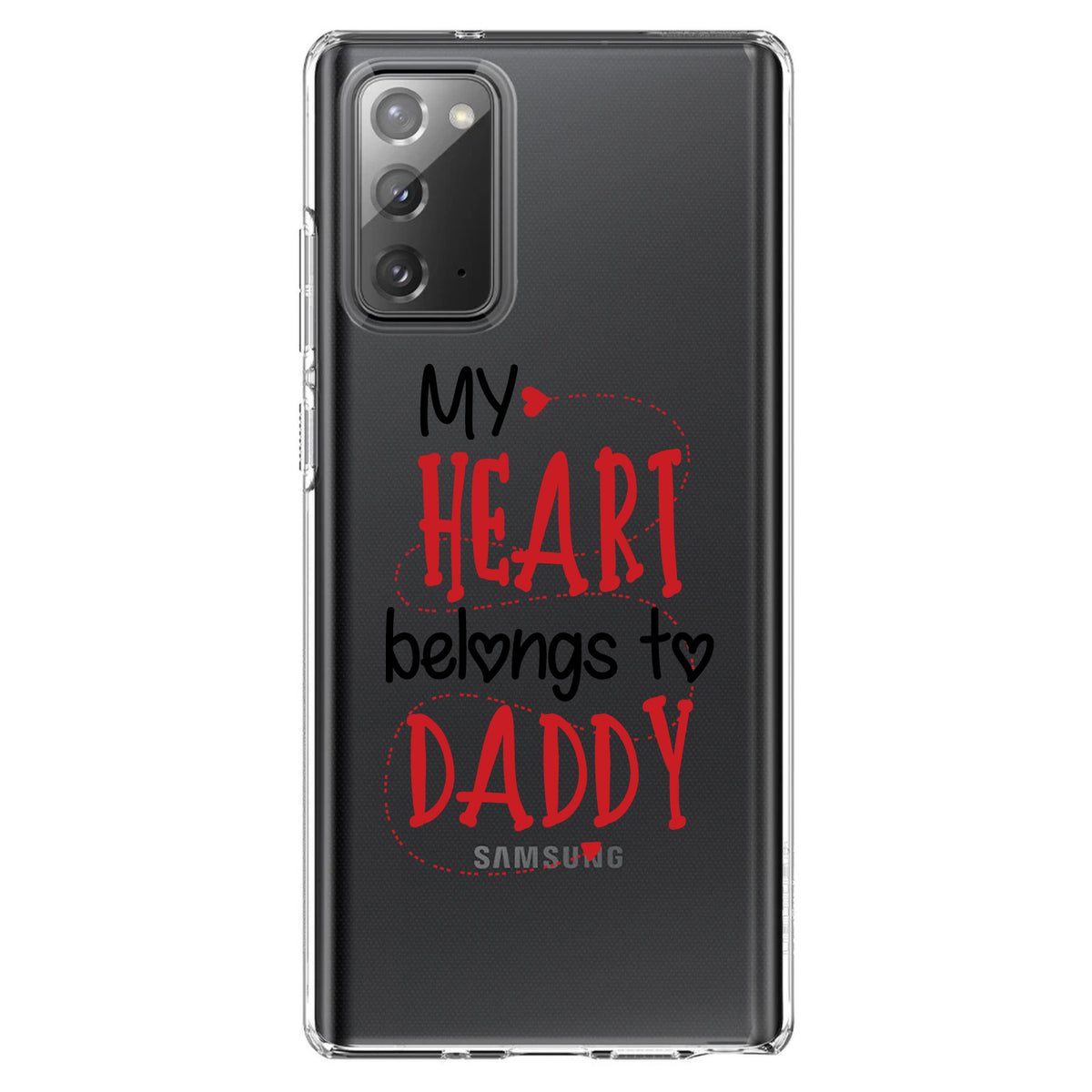 My Heart Belongs to Daddy Clear Shockproof iPhone Case, view 8
