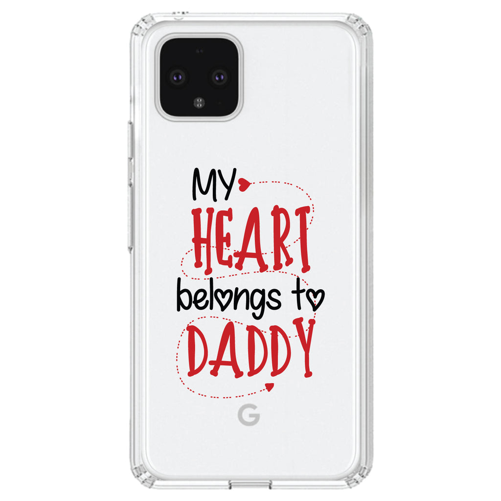My Heart Belongs to Daddy Clear Shockproof iPhone Case, view 23