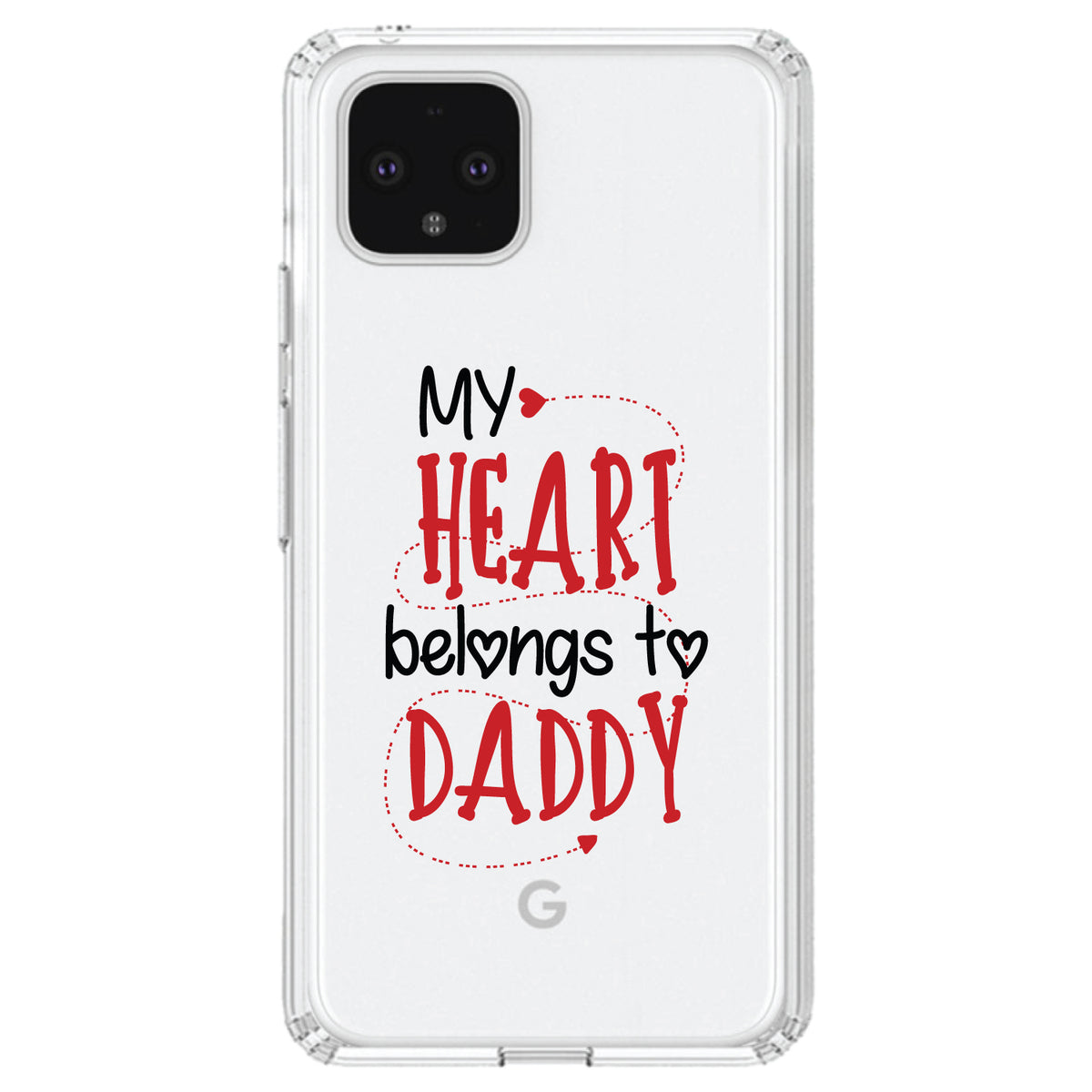 My Heart Belongs to Daddy Clear Shockproof iPhone Case, view 23