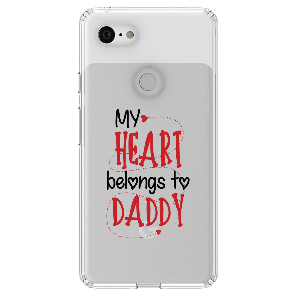 My Heart Belongs to Daddy Clear Shockproof iPhone Case, view 21