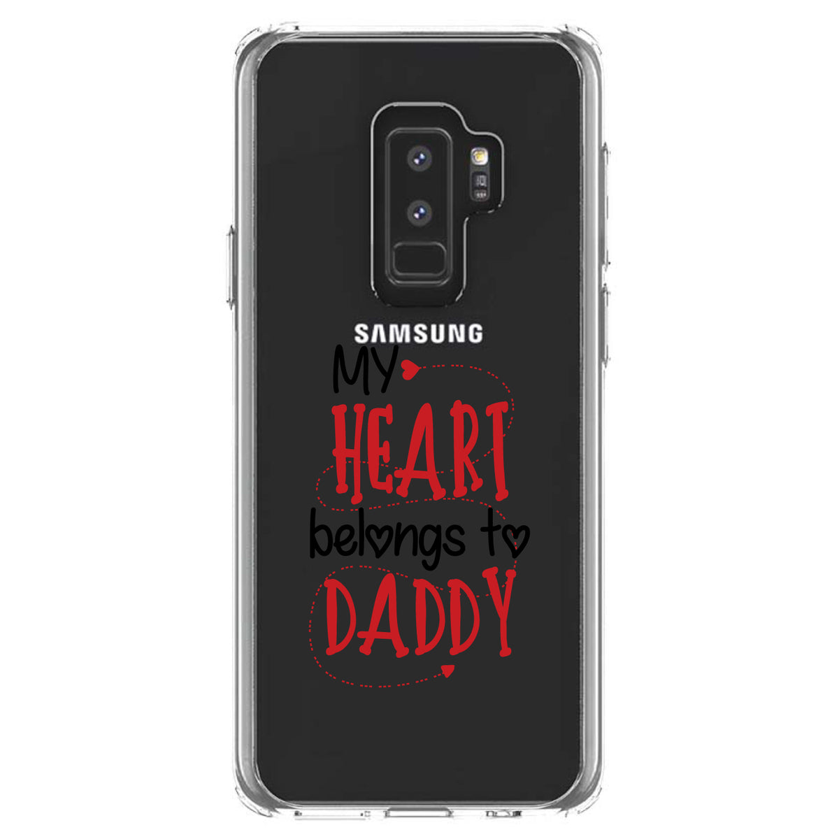 My Heart Belongs to Daddy Clear Shockproof iPhone Case, view 20