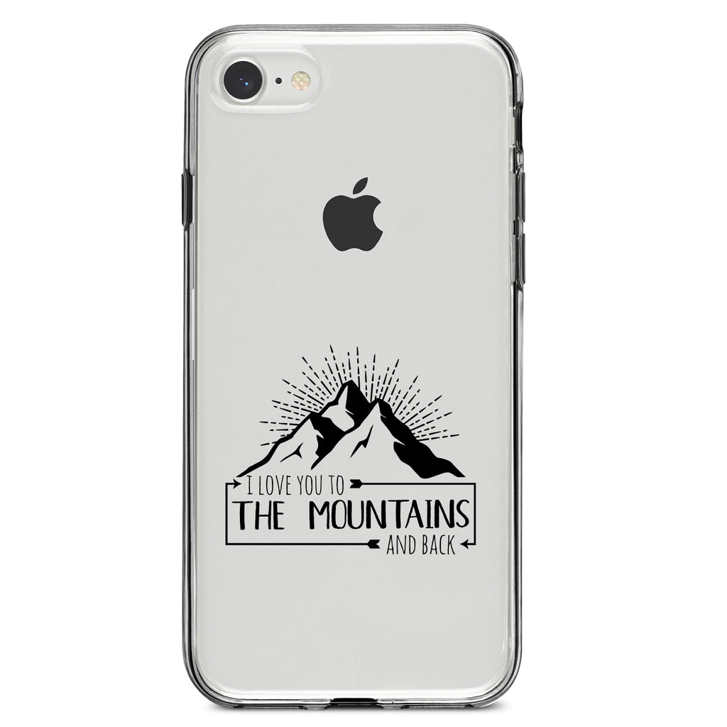 I Love You to the Mountains and Back Clear Shockproof iPhone Case, view 5