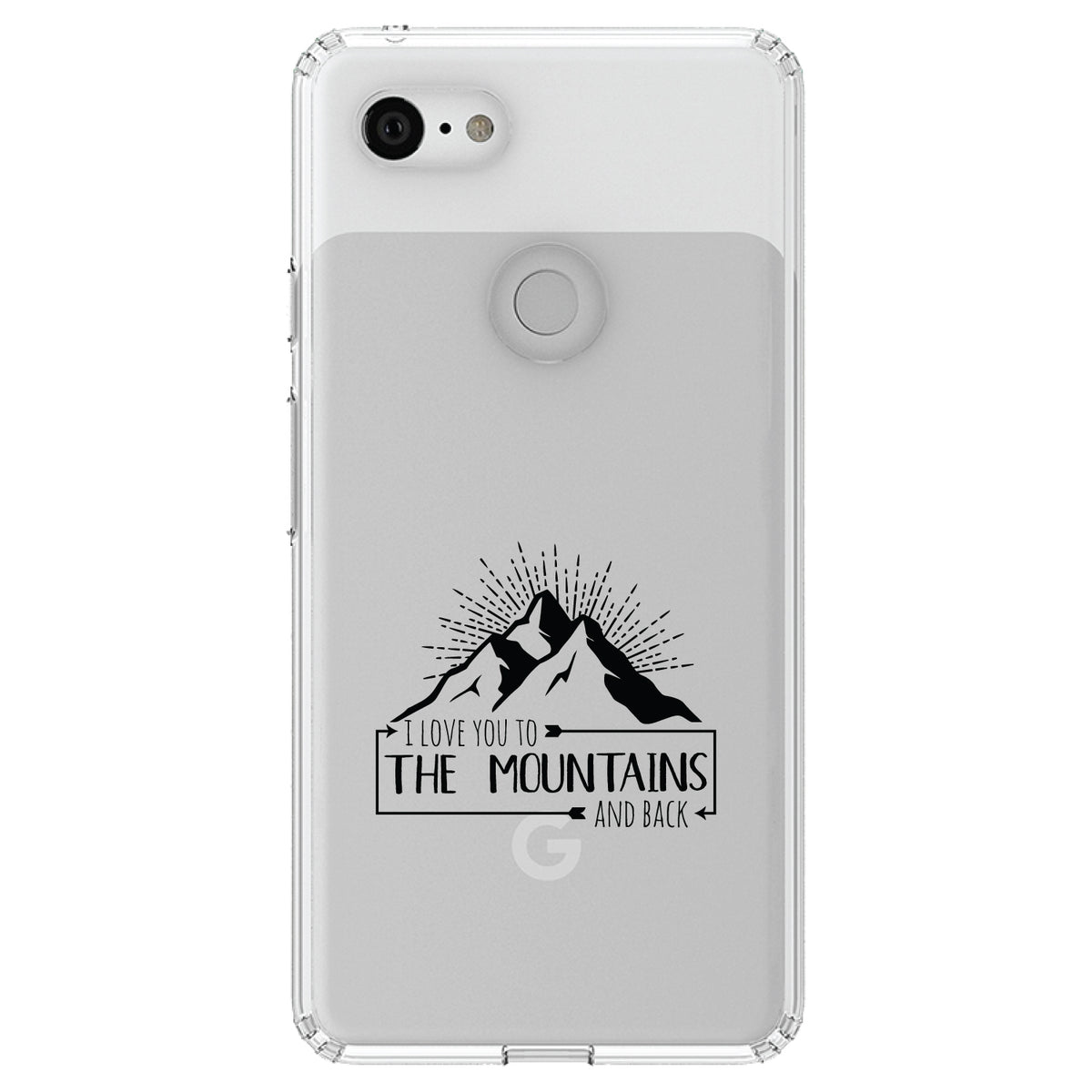 I Love You to the Mountains and Back Clear Shockproof iPhone Case, view 22