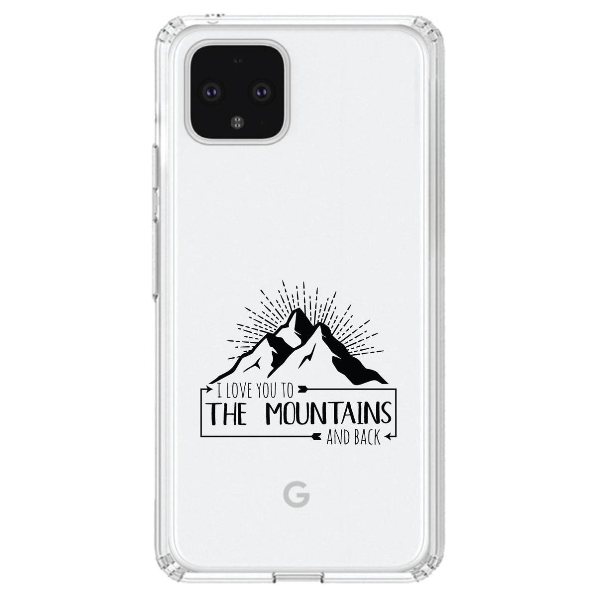 I Love You to the Mountains and Back Clear Shockproof iPhone Case, view 24