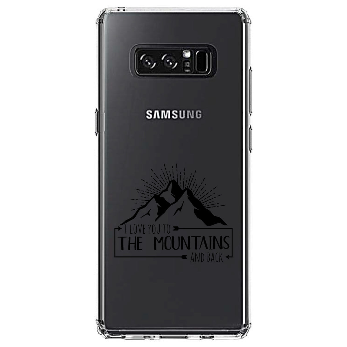 I Love You to the Mountains and Back Clear Shockproof iPhone Case, view 12