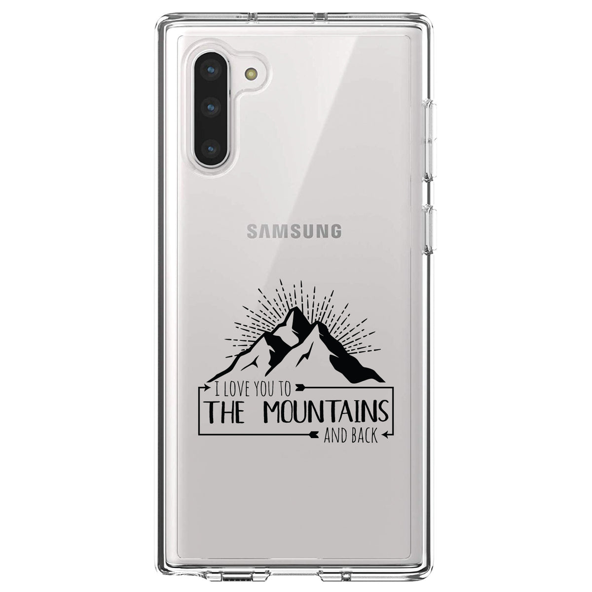 I Love You to the Mountains and Back Clear Shockproof iPhone Case, view 9