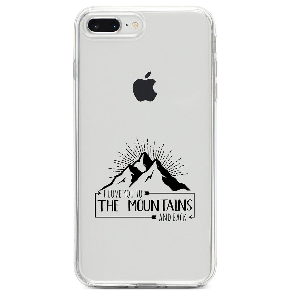 I Love You to the Mountains and Back Clear Shockproof iPhone Case, view 6