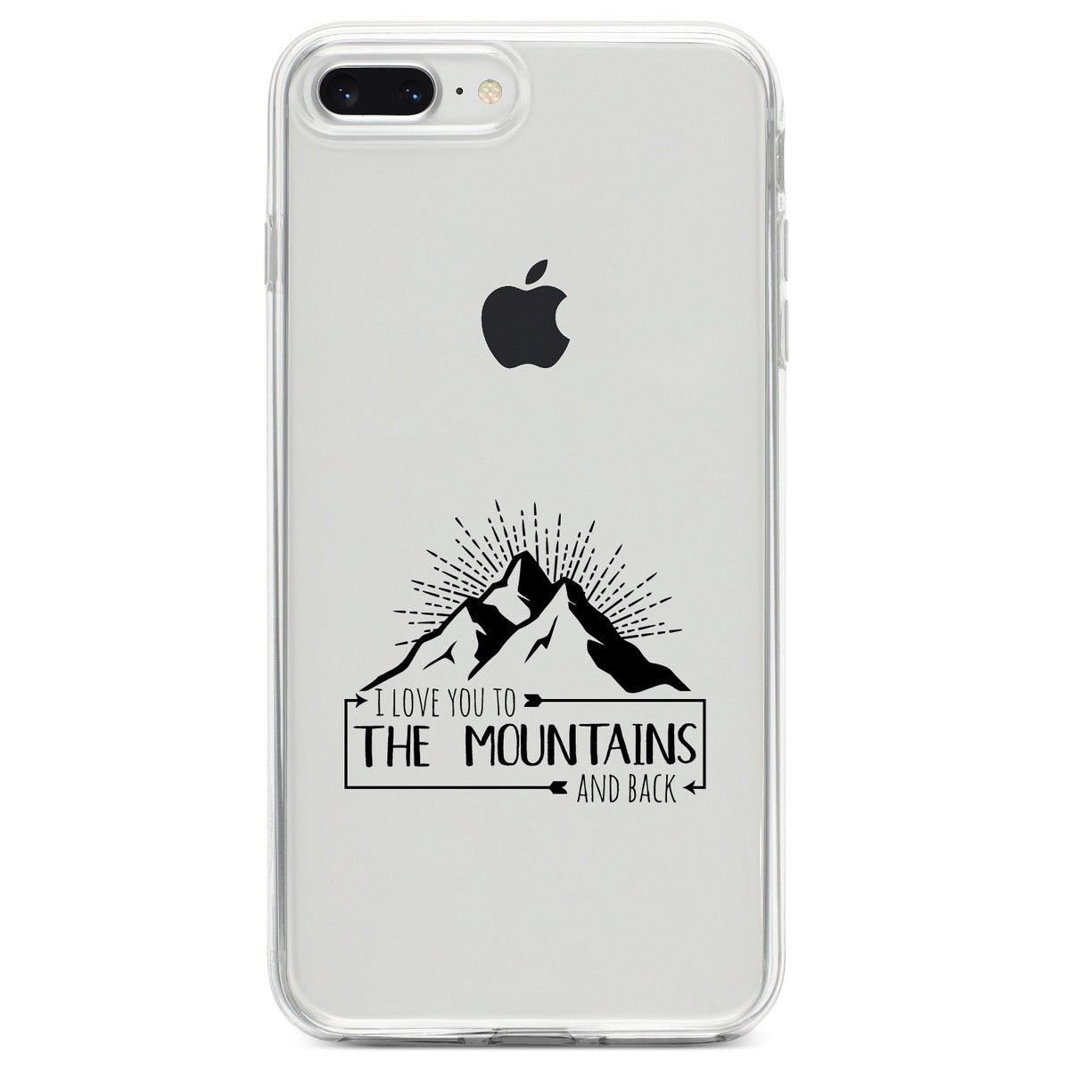 I Love You to the Mountains and Back Clear Shockproof iPhone Case, view 6
