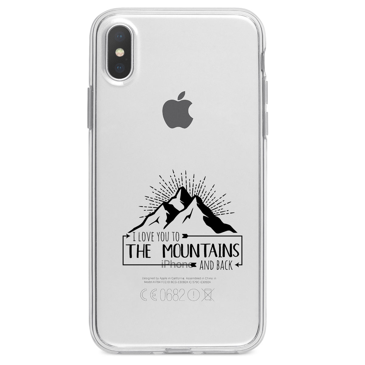 I Love You to the Mountains and Back Clear Shockproof iPhone Case, view 3
