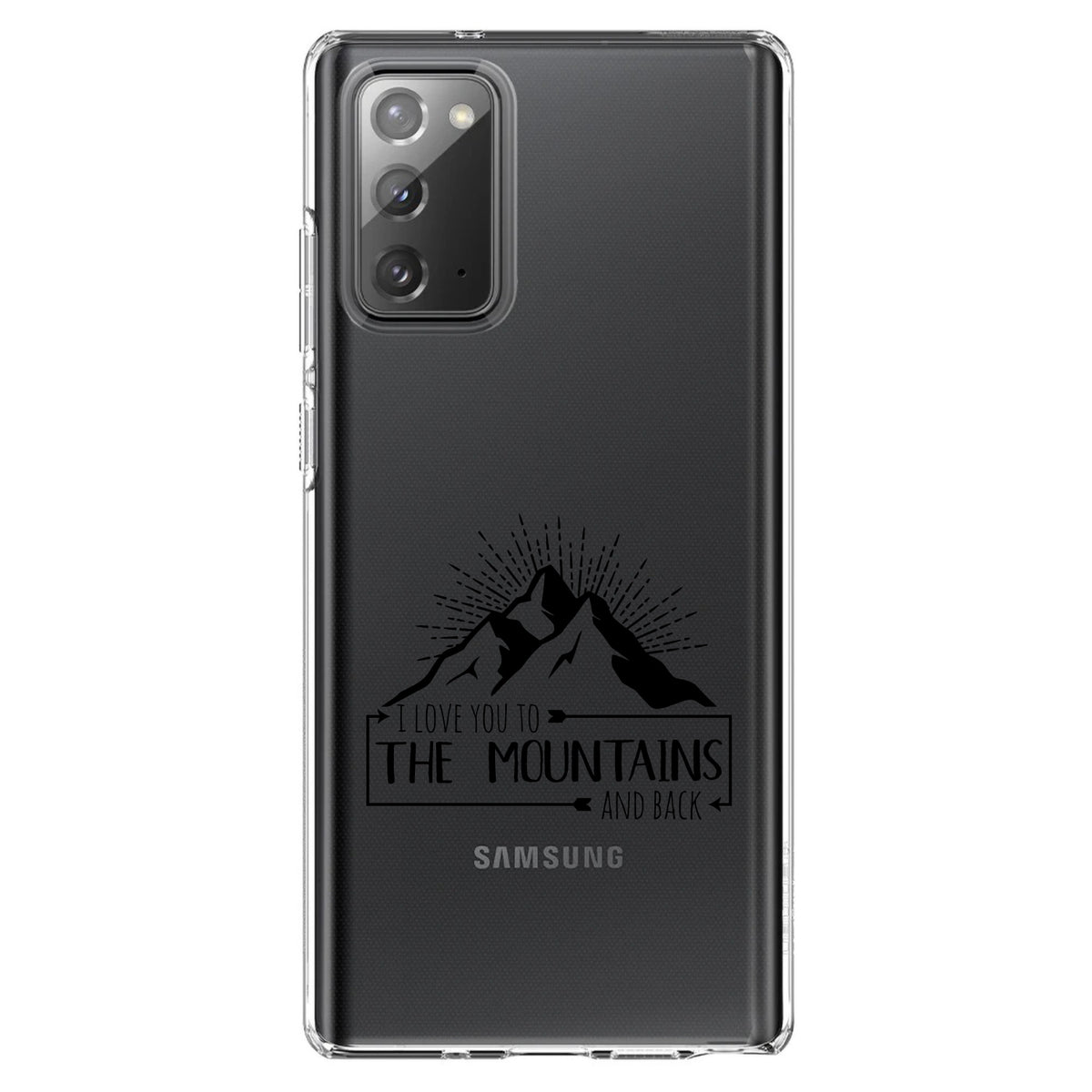 I Love You to the Mountains and Back Clear Shockproof iPhone Case, view 8