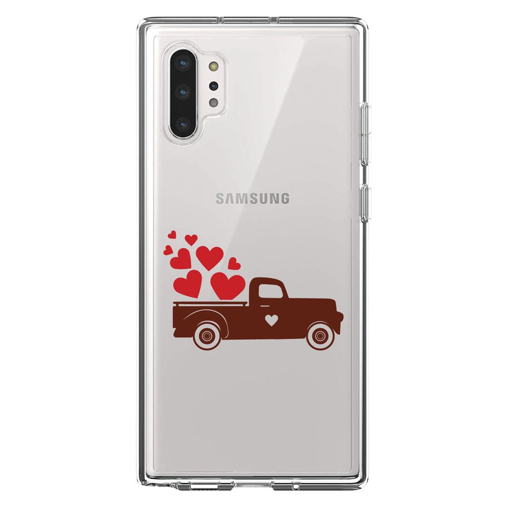 Valentine Truck Red Hearts Clear Shockproof iPhone Case, view 10