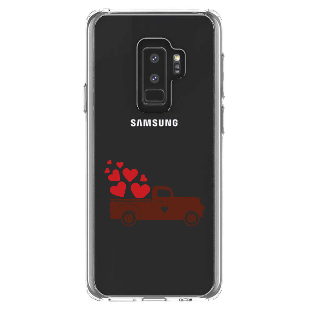 Valentine Truck Red Hearts Clear Shockproof iPhone Case, view 20
