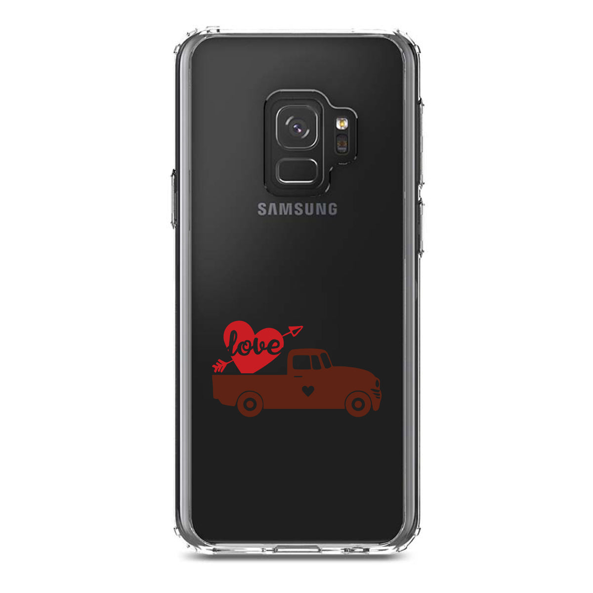 Valentine Truck Red Love Heart Arrow Clear Shockproof iPhone Case, view 19