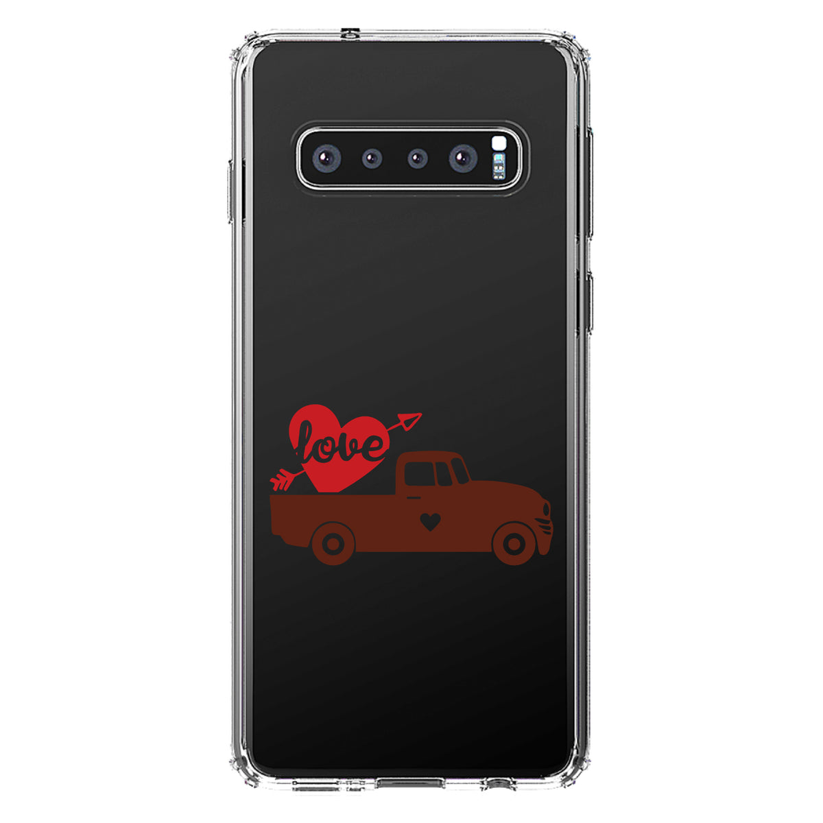 Valentine Truck Red Love Heart Arrow Clear Shockproof iPhone Case, view 16