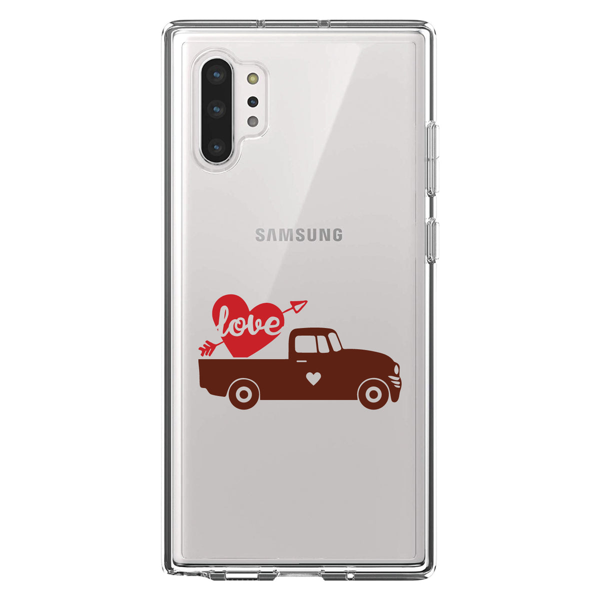 Valentine Truck Red Love Heart Arrow Clear Shockproof iPhone Case, view 10