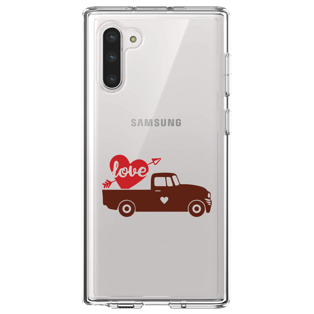 Valentine Truck Red Love Heart Arrow Clear Shockproof iPhone Case, view 9