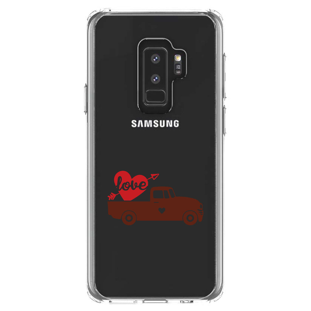 Valentine Truck Red Love Heart Arrow Clear Shockproof iPhone Case, view 20