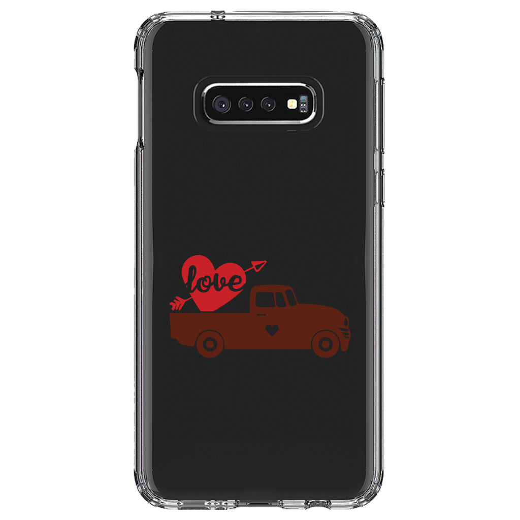 Valentine Truck Red Love Heart Arrow Clear Shockproof iPhone Case, view 18