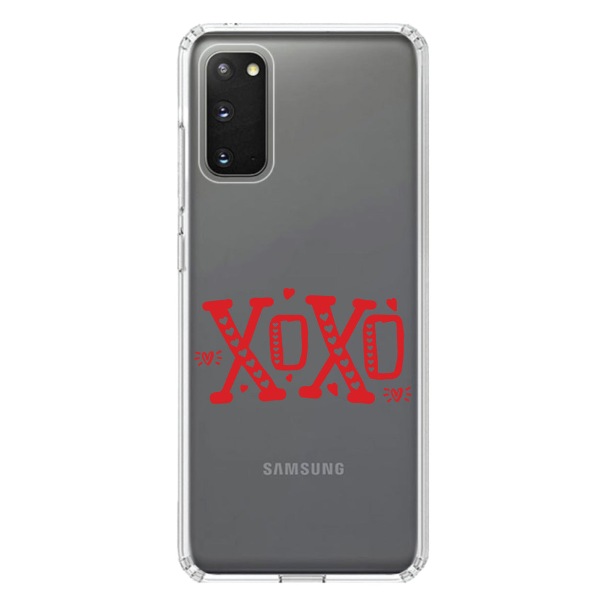XOXO Red Hearts Valentine Clear Shockproof iPhone Case, view 15