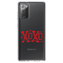 DistinctInk® Clear Shockproof Hybrid Case for Apple iPhone / Samsung Galaxy / Google Pixel - XOXO Red Hearts Valentine