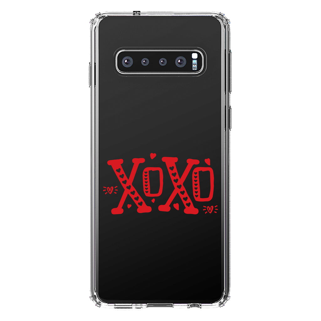 XOXO Red Hearts Valentine Clear Shockproof iPhone Case, view 17
