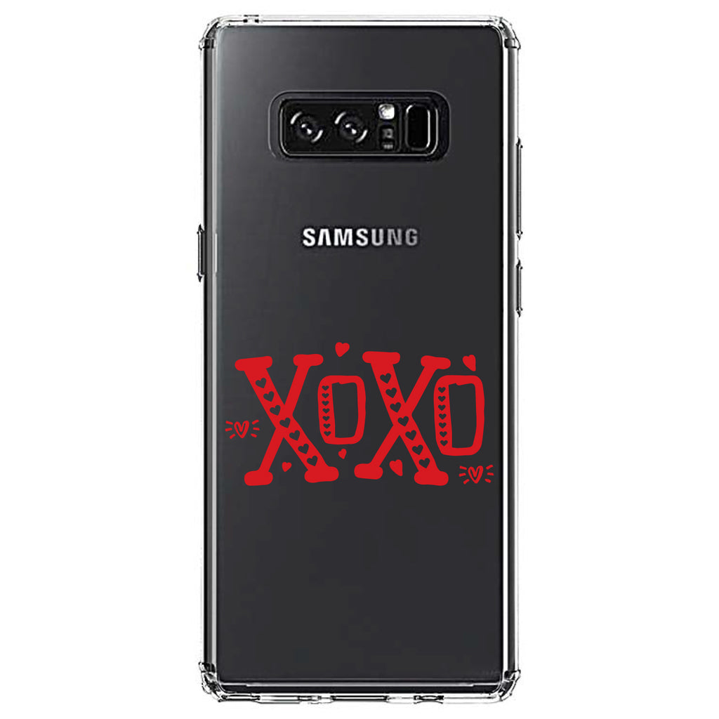 XOXO Red Hearts Valentine Clear Shockproof iPhone Case, view 12