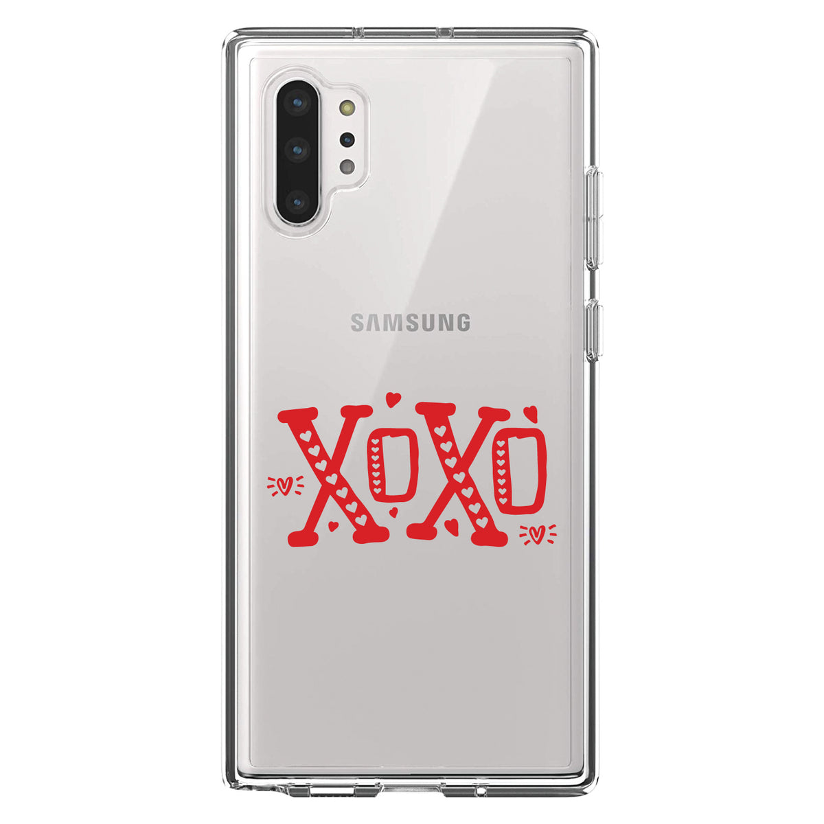 XOXO Red Hearts Valentine Clear Shockproof iPhone Case, view 10