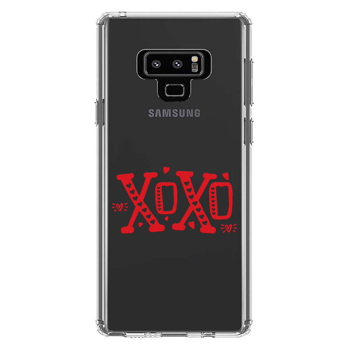 XOXO Red Hearts Valentine Clear Shockproof iPhone Case, view 11